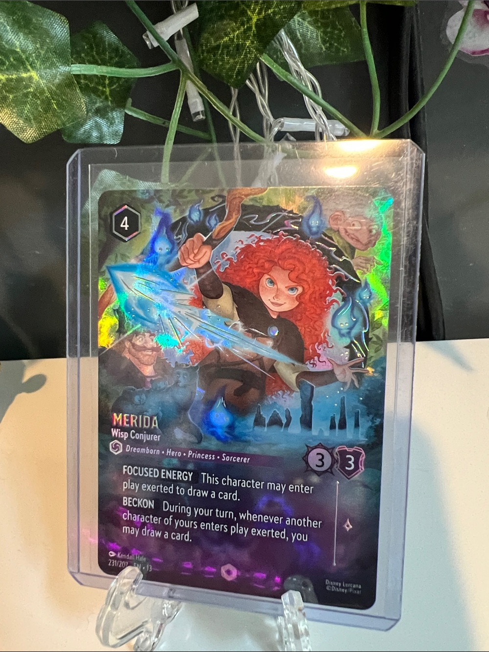 Lorcana (Enchanted) #231/207 Merida Wisp Conjurer Collectible Card